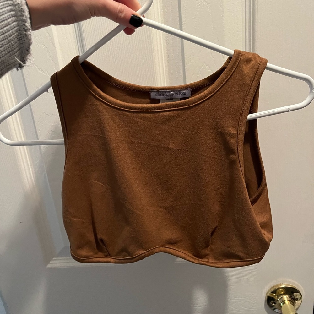 Mustard brown crop top